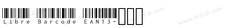 Libre Barcode EAN13字体转换